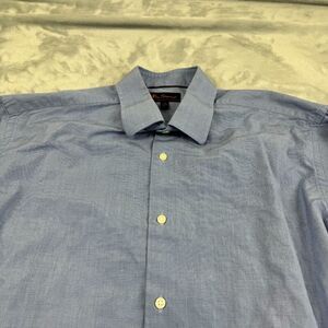 Ben Sherman Shirt Mens Large Blue Business Casual Shield Button Up